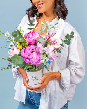 Peony Pop Flower Jar 2