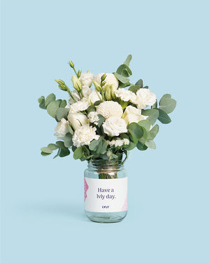 Wonderfully White Flower Jar 3