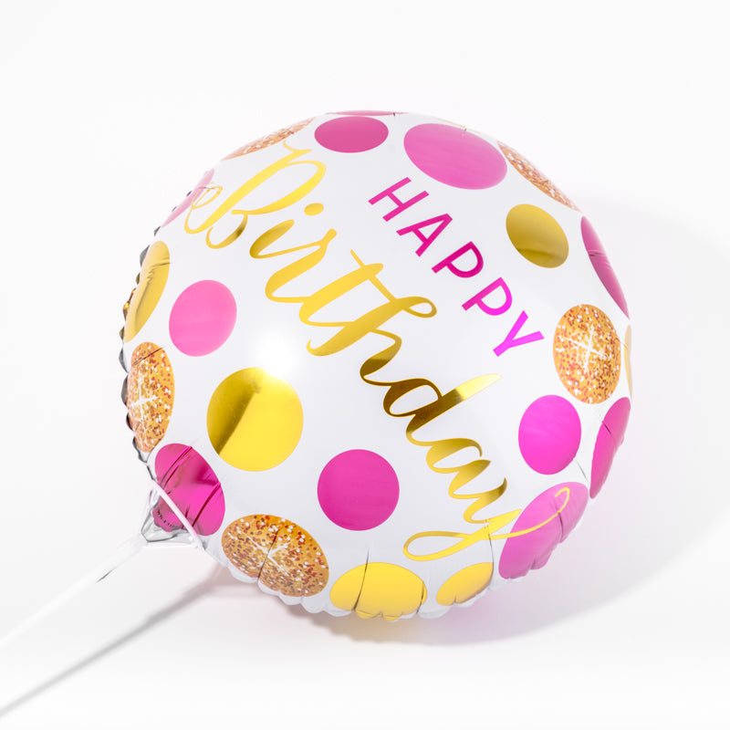 "Happy Birthday" Spotted Balloon 1