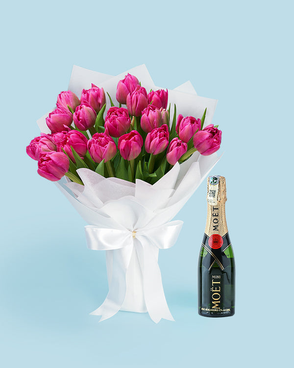 Jubilee Flower Bouquet & Champagne Same Day Delivery LVLY Singapore