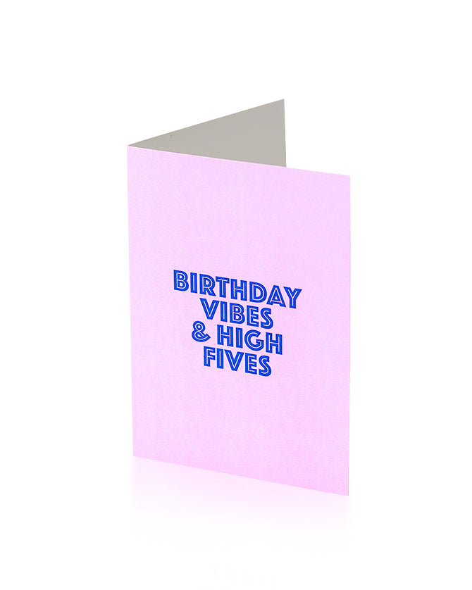 'Birthday Vibes & High Fives' greeting card