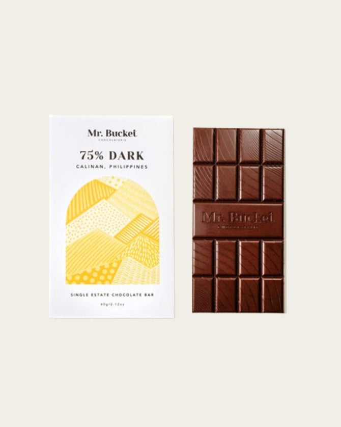 Mr. Bucket - 75% Dark Chocolate Bar (60g) 1
