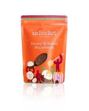 Mr. Bucket Honey & Salted Chocolate Macadamia Snack Bites (60g)