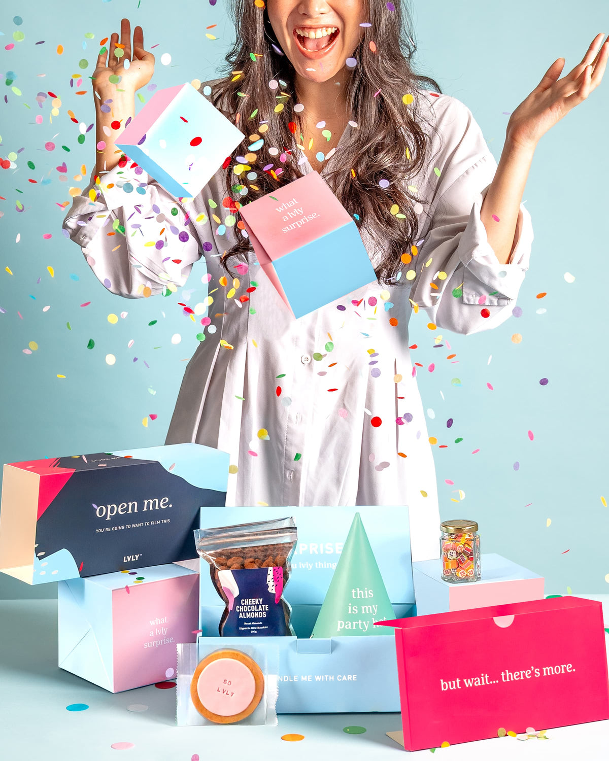 B’Day Vibes Explosion Box + Flowers