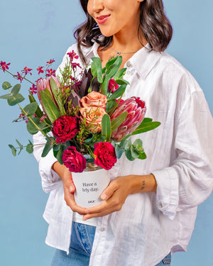 Exotic Posy Flower Jar