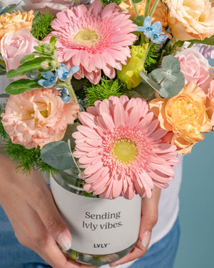 Pretty Pastels Flower Jar 2