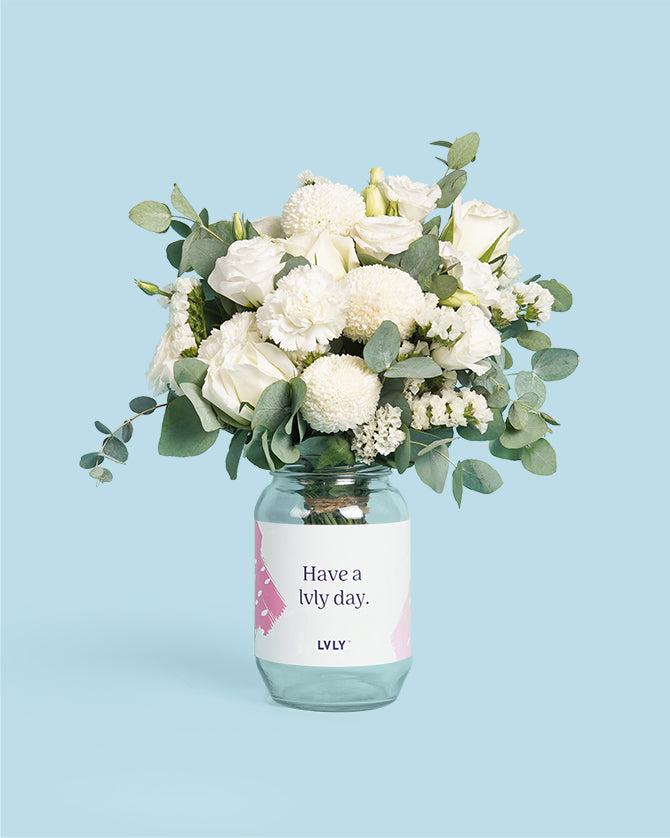 Wonderfully White Flower Jar 5